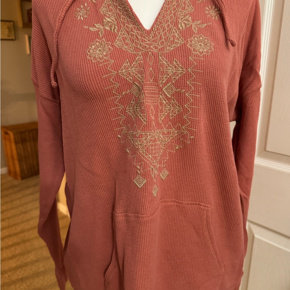 J. Jill Hoodie with Embroidered Design